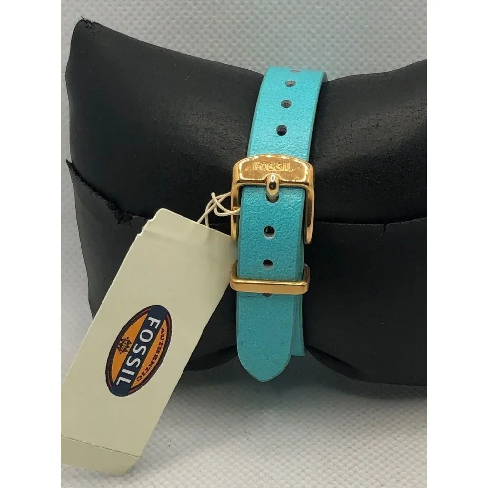 Fossil ES4489 Womens Silicone Analog Black Dial Quartz Genuine Wrist Watch KS330
